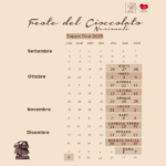 Feste del Cioccolato Nazionali - Calendario eventi da sette,bre 2025 a dicembre 2025