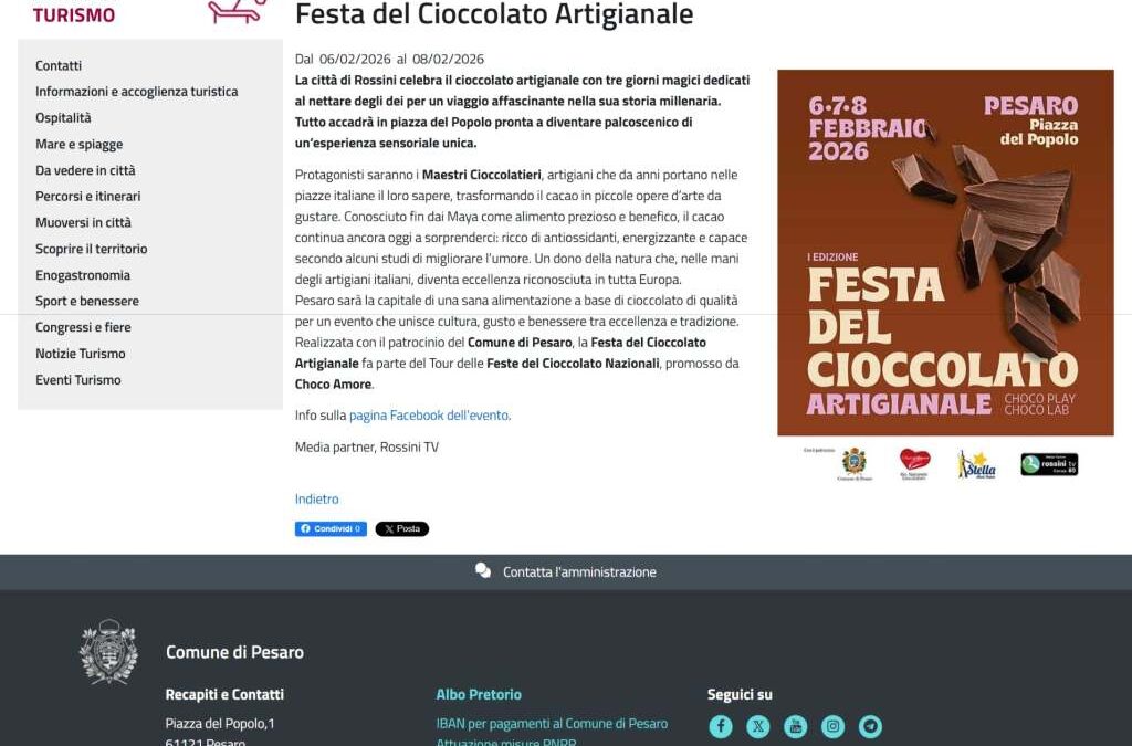Feste del Cioccolato Nazionale - Articolo Comune di Pesaro