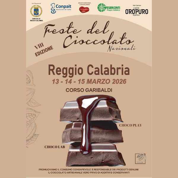 Feste del Cioccolato Artigianale - Locandina evento a Reggio Calabria Marzo 2026