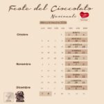 Feste del Cioccolato Nazionali - Calendario autunno 2026