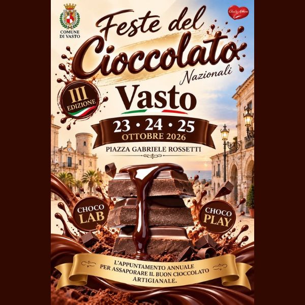 Feste del Cioccolato Nazionali - Locandina festa del cioccolato a Vasto ottobre 2026